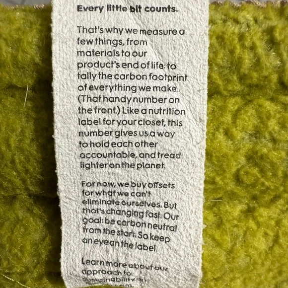 Allbirds Women’s M Hazy Lime Beige Fluff Fleece Pants Jogger Sweatpants - Picture 9 of 9